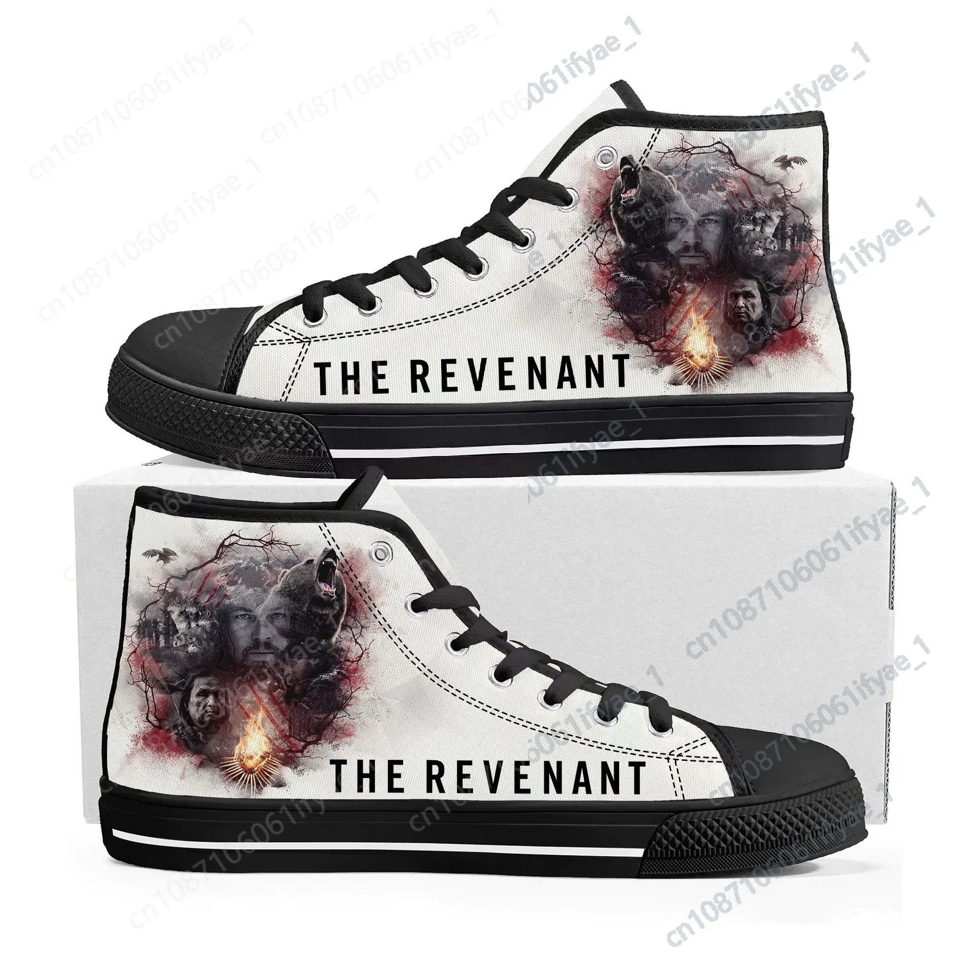 Revenant High Top Sneakers Mens Womens Teenager High Quality Leonardo DiCaprio Canvas Sneaker Couple Shoe Casual Custom Shoes - Premium  from Lizard Vigilante - Just $39.88! Shop now at Lizard Vigilante