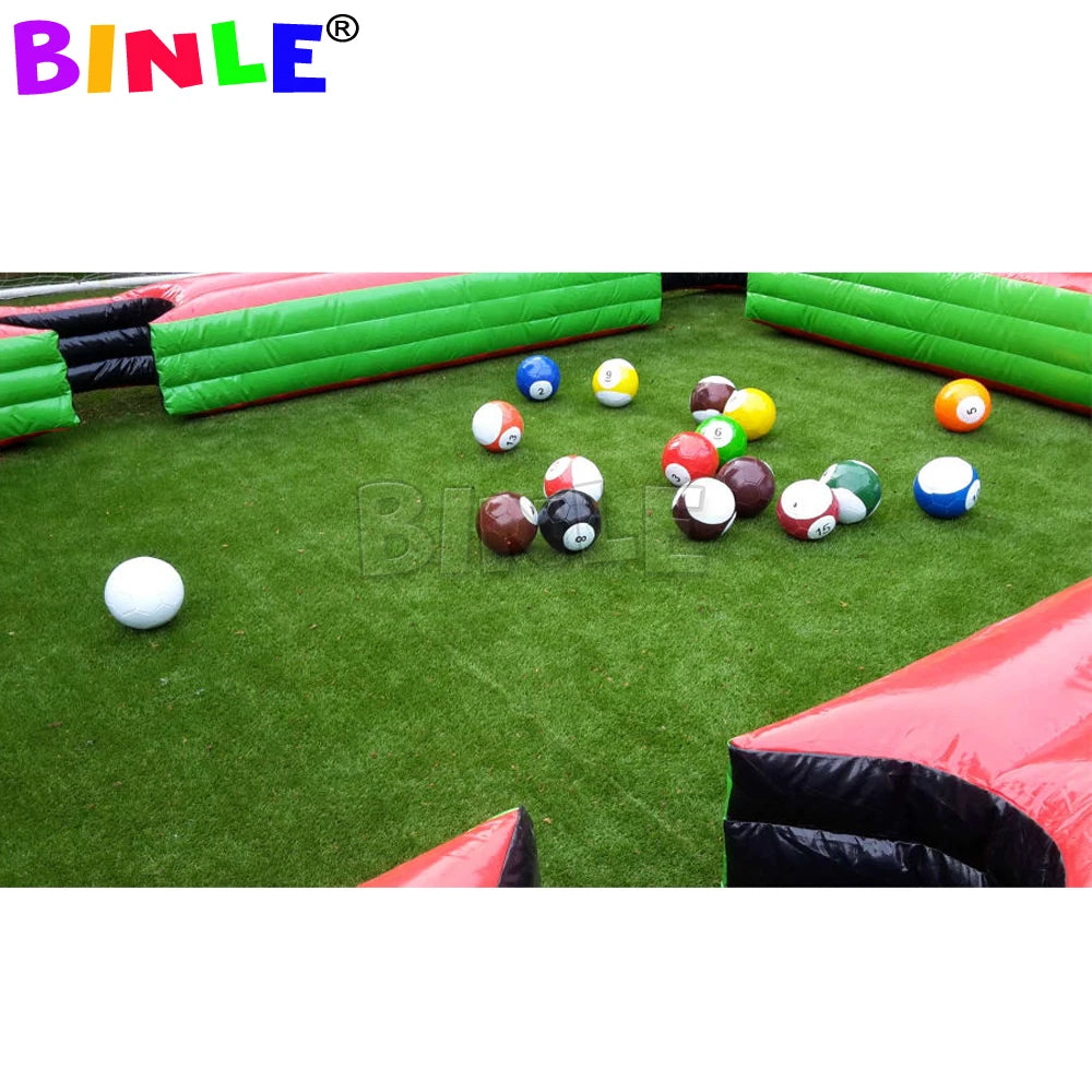 Inflatable Snooker Football Interactive Game - Large Footpool Pool Table with 16 Balls, Black Inflatable Billiard for Soccer Event - Premium inflatable from Lizard Vigilante - Just $422.99! Shop now at Lizard Vigilante