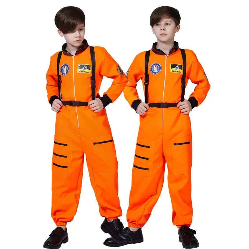 Parent-Child Astronaut Pilot Air Force Cosplay Set Spaceman Flight Suit Family Halloween Performance Costume
