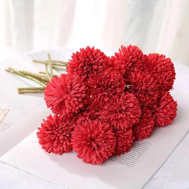3/6Pc Hydrangea Artificial Flowers Bouquet Boho Home Bedroom Decor Wedding Decoration Craft Vases Flower Arrangement Accessories