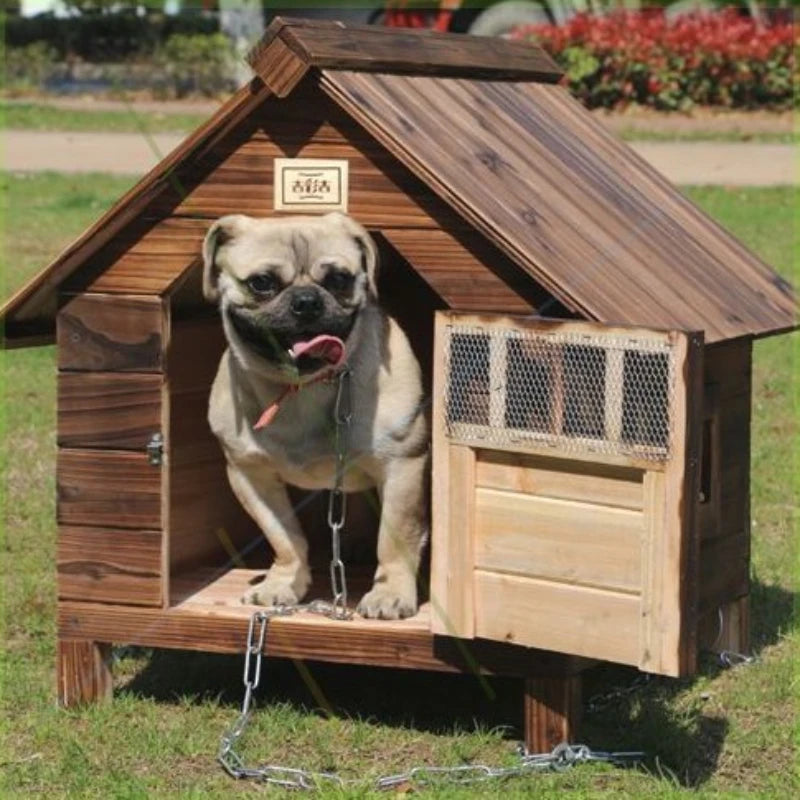 Modular Wooden Dog Crate Furniture – Stylish Pet House for Dogs with Free Shipping - Premium dog crate from Lizard Vigilante - Just $201.99! Shop now at Lizard Vigilante