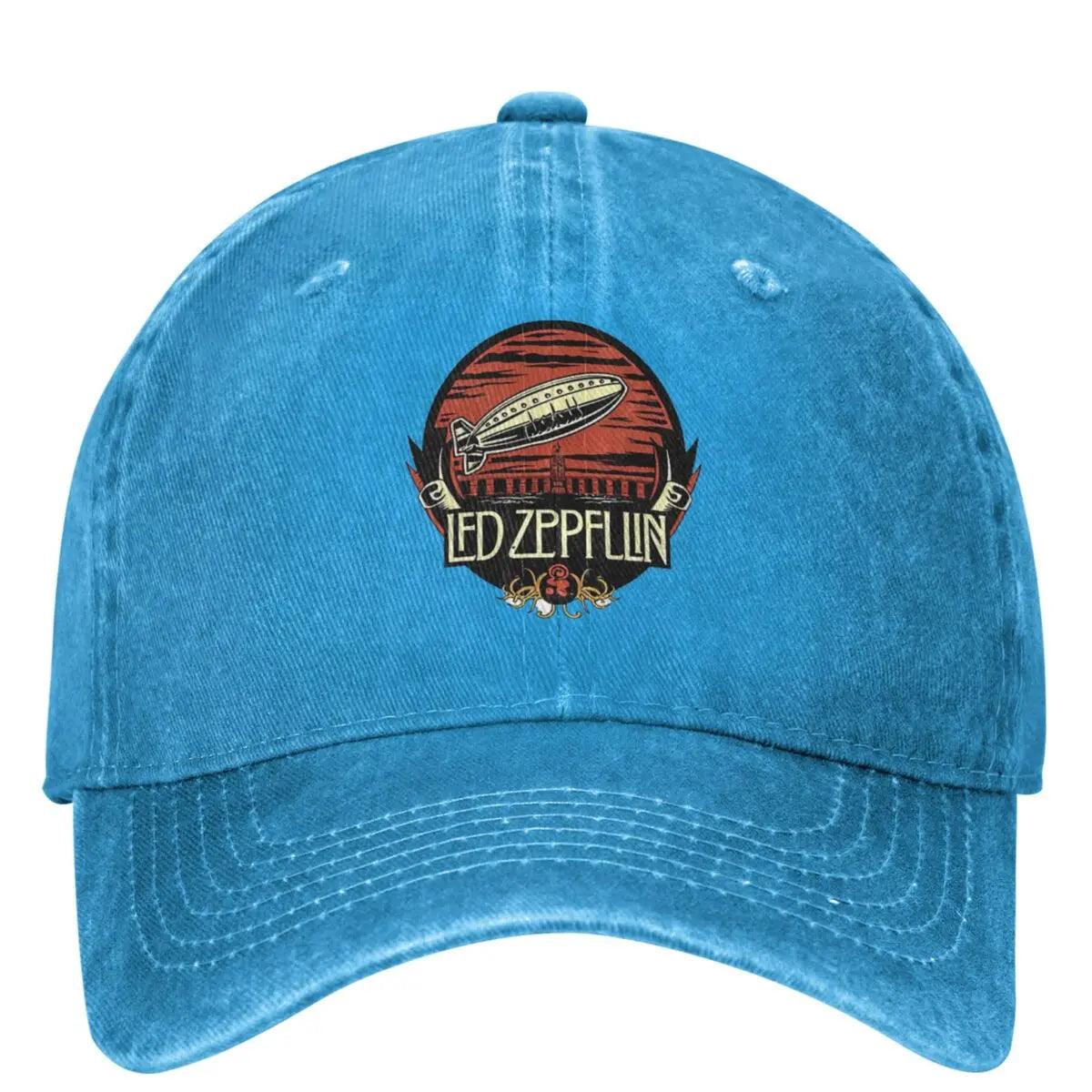 Unisex Leds Mothership Zeppelins Baseball Cap Retro Distressed Denim Adjustable Dad Hat - Premium Hats from Lizard Vigilante - Just $20.99! Shop now at Lizard Vigilante