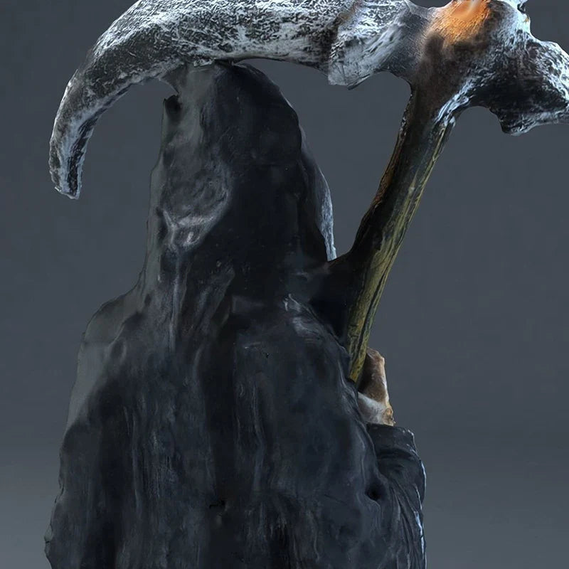 Holy Death Statue Standing Religious Decorative Figurine Grim Reaper Holding Scythe Statue Altar Halloween