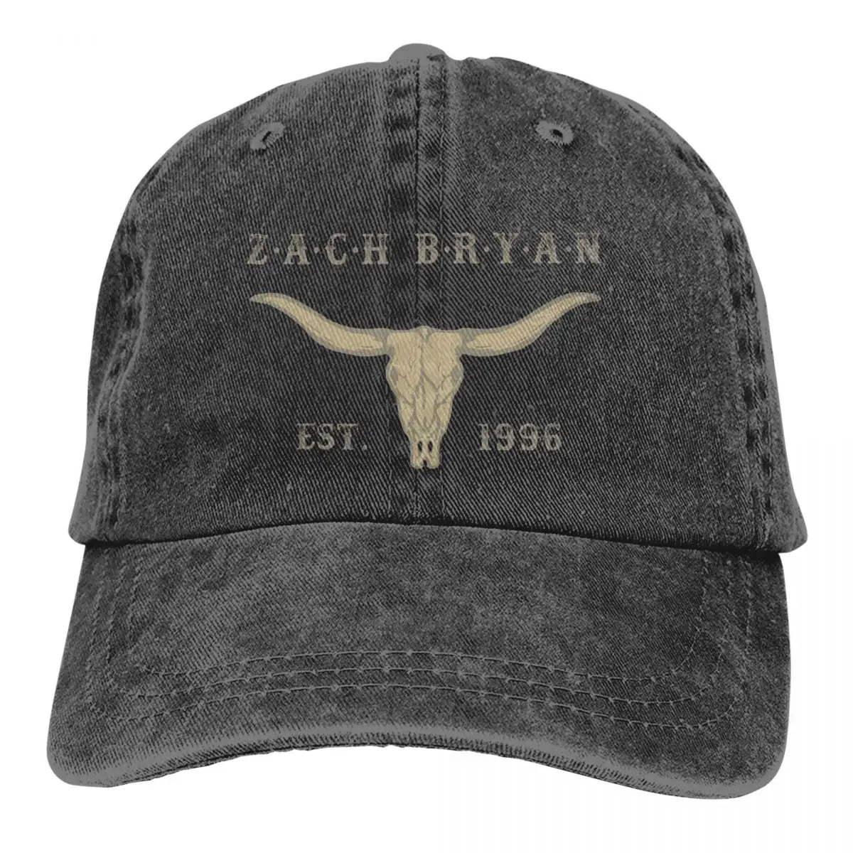 ZB Zach Bryan Bullhead American Heartbreak Tour Baseball Cap – Adjustable Sun Protection Hat for Country Music Fans - Premium hat from Lizard Vigilante - Just $25.88! Shop now at Lizard Vigilante