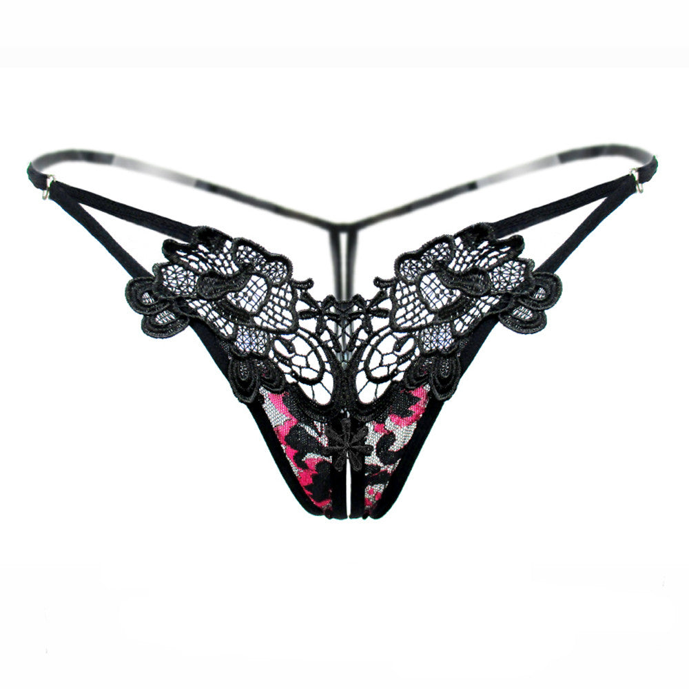 Women’s Plus Size Lace Thong – Sexy Low-Rise G-String, Floral Lace Temptation Lingerie - Premium thong from Lizard Vigilante - Just $16.66! Shop now at Lizard Vigilante