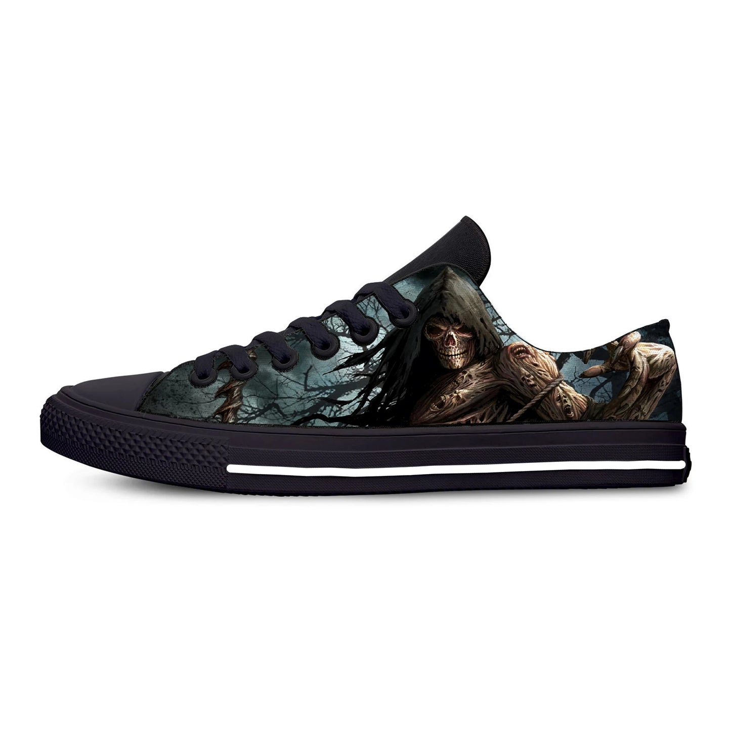 Hot Skull Punk Rock Horror Fashion Cool Funny Classic Casual Shoes Breathable Men Women Sneakers Low Top Lightweight Board Shoes - Premium shoes from Lizard Vigilante - Just $42.88! Shop now at Lizard Vigilante