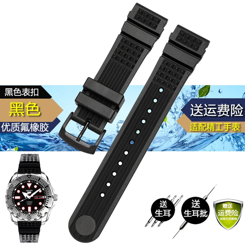 Seiko SRP601J1 Dive Ready Strap – Waterproof Silicone Sport Watchband for Underwater Adventures, 20mm & 22mm - Premium watch strap from Lizard Vigilante - Just $23.88! Shop now at Lizard Vigilante