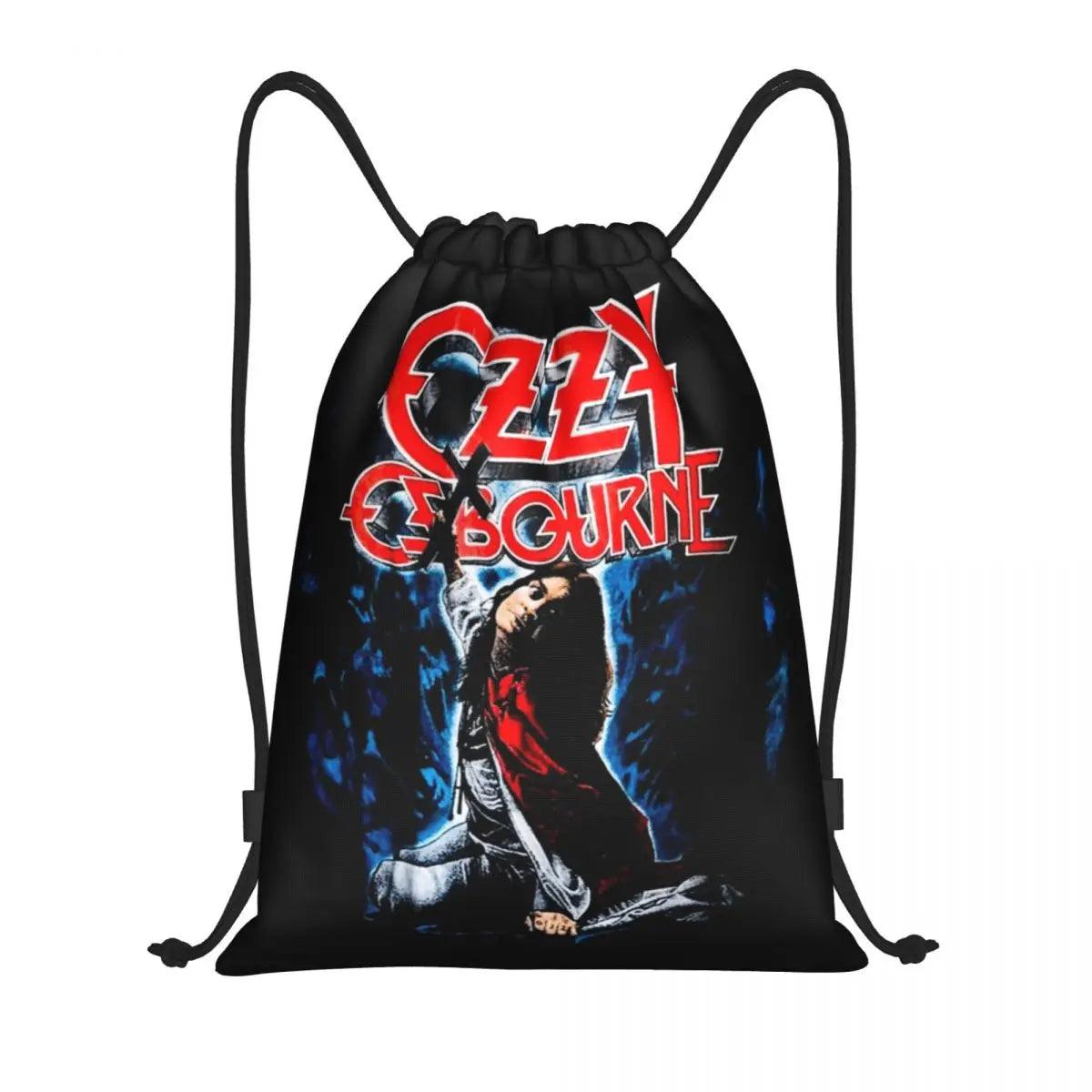 Ozzy Osbourne Drawstring Bags Women Men Foldable Gym Sports Sackpack Heavy Metal Band Rock Shopping Storage Backpacks - Lizard Vigilante