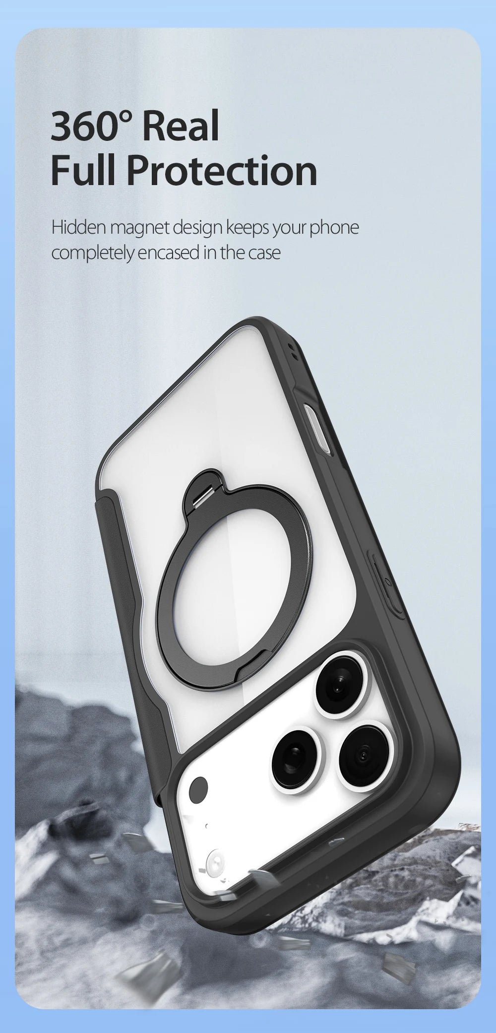 DUX DUCIS Armored MagSafe iPhone 17 Pro Max Case — Military-Grade Magnetic Stand Fortress