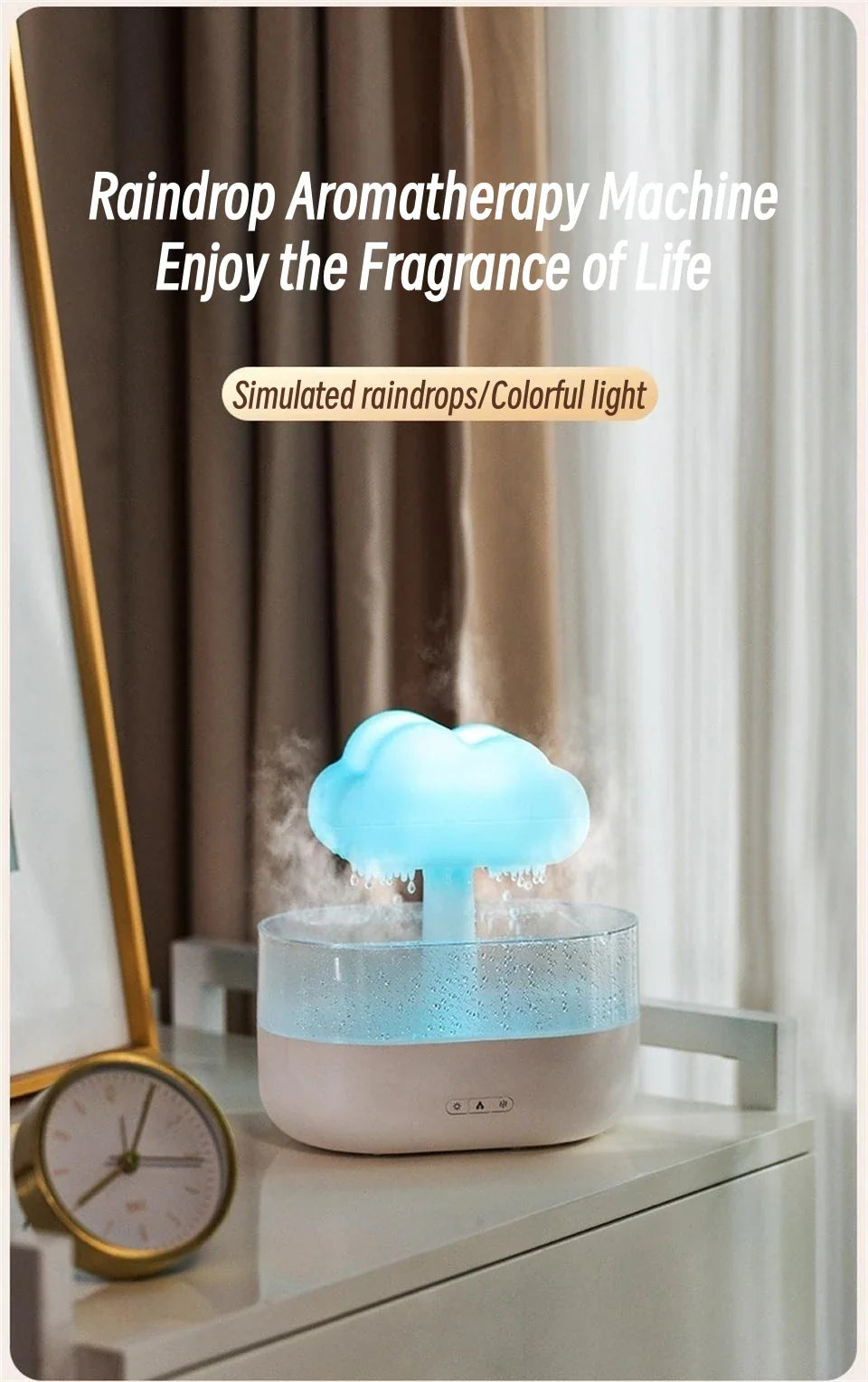 Mi Mushroom Air Humidifier Wireless Fragrance Diffuser Bedroom Essential Oils Diffuser Rain Cloud Night Light Home Appliance