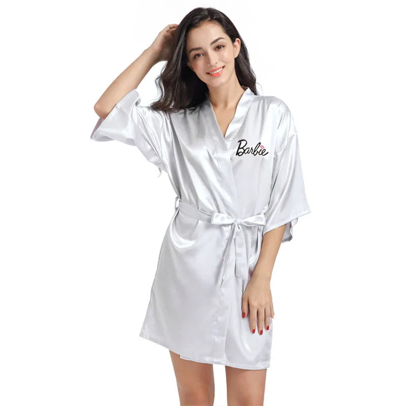 Sexy Waist Belted Barbie Nightgown for Women – Comfortable & Versatile Flannel Cardigan, Large Size, Thin & Elegant - Premium T-shirt from Lizard Vigilante - Just $29.88! Shop now at Lizard Vigilante