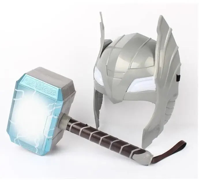 Thor LED Cosplay Superhero Light Luminous Sounding Helmet Mask Weapon Hammer Quake Cloak Clothes Sets Costume Party Gift - Premium costume from Lizard Vigilante - Just $23.99! Shop now at Lizard Vigilante