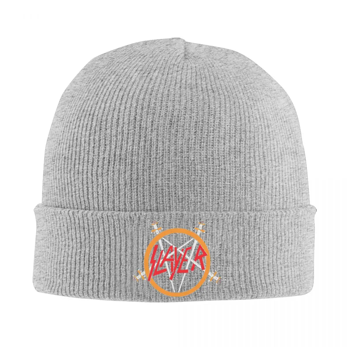 Slayers Logo Knitted Beanie – Warm Winter Hat for Men & Women | Unisex Autumn Color Cap - Premium unisex beanie from Lizard Vigilante - Just $19.88! Shop now at Lizard Vigilante