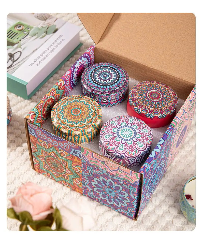 Osmanthus Gardenia Fragrance Candles with Petals Small Romantic Fragrance Candles for Girls' Birthday Gifts Home Aromatherapy