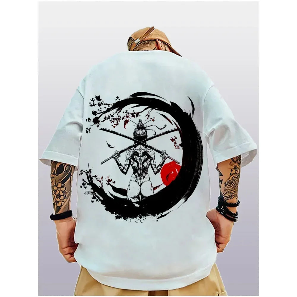 DEATHBLOSSOM 3D Oversized Street T-Shirt – Heavy Print, Plum Bloom Chaos, Japanese Rock Show Vibe for Daily Destruction - Premium tee from dsers - Just $32.22! Shop now at Lizard Vigilante