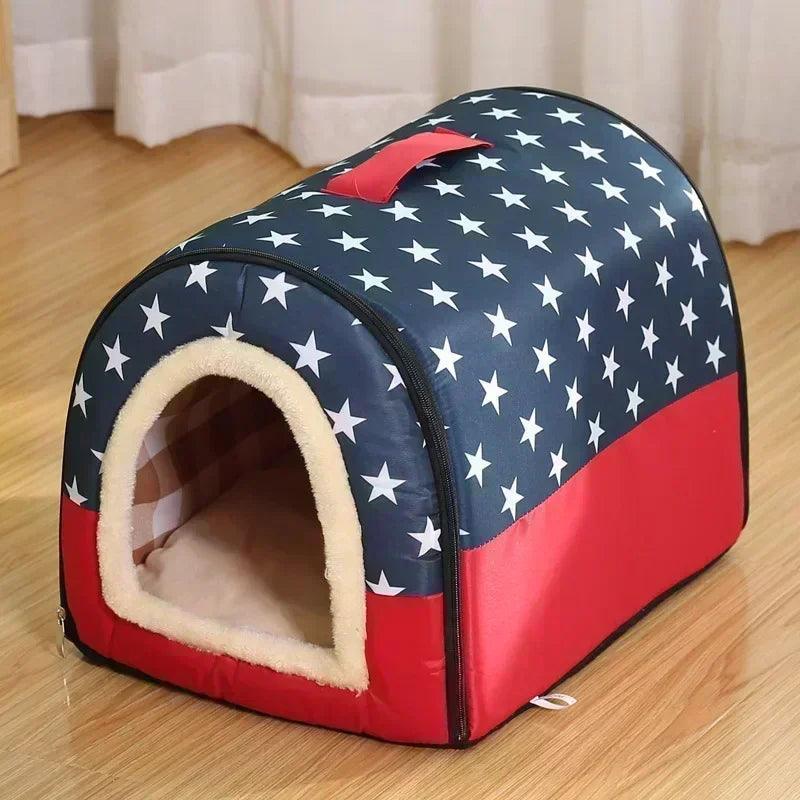 Winter Pet Cat Bed Foldable Dog House Dog Villa Sleep Kennel Removable Nest Warm Enclosed Cave Sofa Big Dog Kennel Pet Supplies - Premium pet bed from Lizard Vigilante - Just $19.99! Shop now at Lizard Vigilante