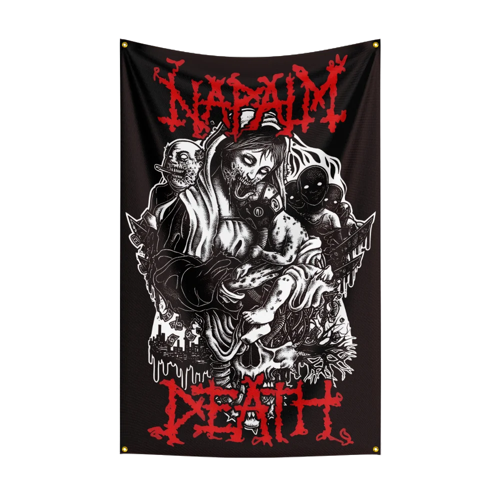 Napalm Death Rock Band Flag – 3x5 Ft Heavy Metal Polyester Digital Printed Banner for Wall & Outdoor Decoration - Premium flag from Lizard Vigilante - Just $15.99! Shop now at Lizard Vigilante