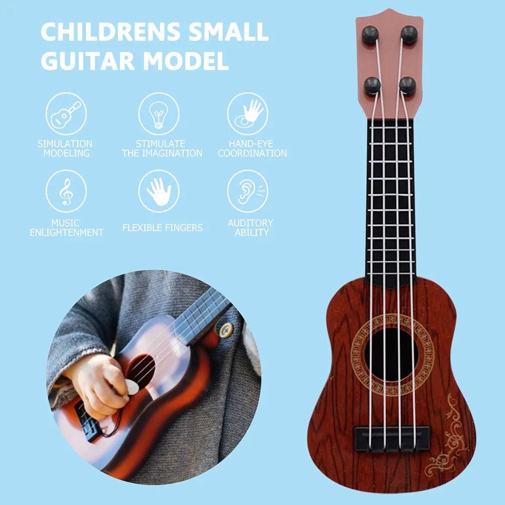 Soprano Ukulele 4 Strings Beginners Children Learning Guitar Musical Instruments Kids Classical String Instrument Party Supplies - Lizard Vigilante