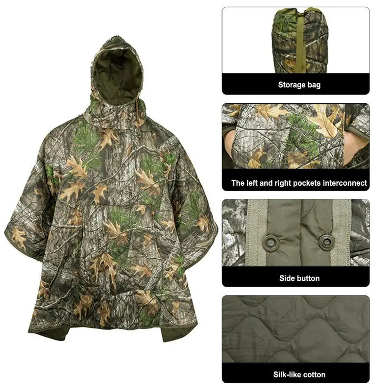 Lizard Vigilante Stormcloak Poncho – 3-season wearable sleeping bag for stage, street & campfire rebellion