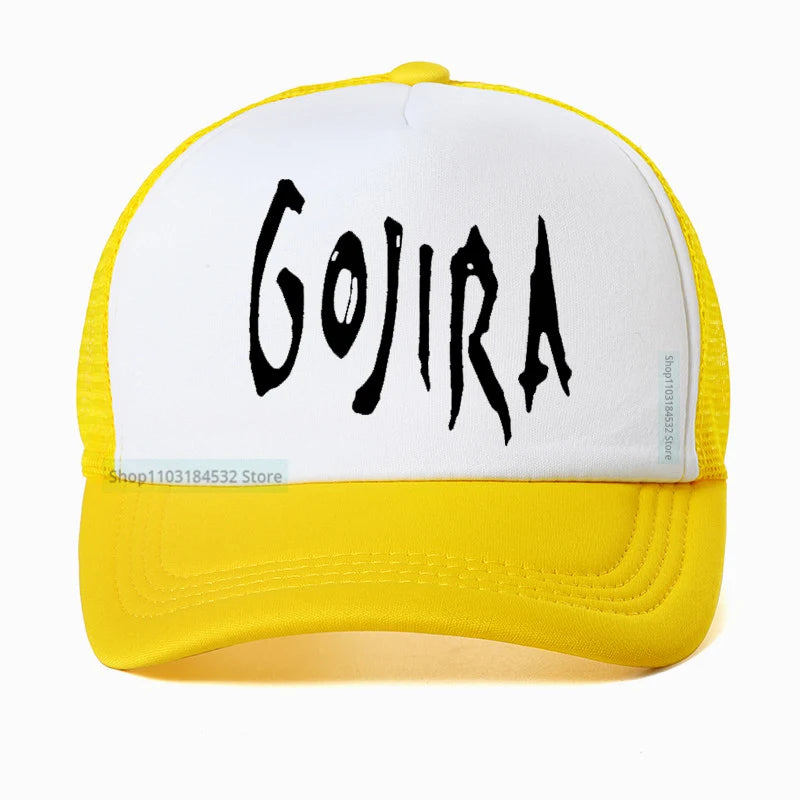 Gojira Baseball Cap Metal Rock Hat Summer Cotton Mesh Trucker Caps Gojira Band Hats French Heavy Metal Band Skull Cap - Lizard Vigilante