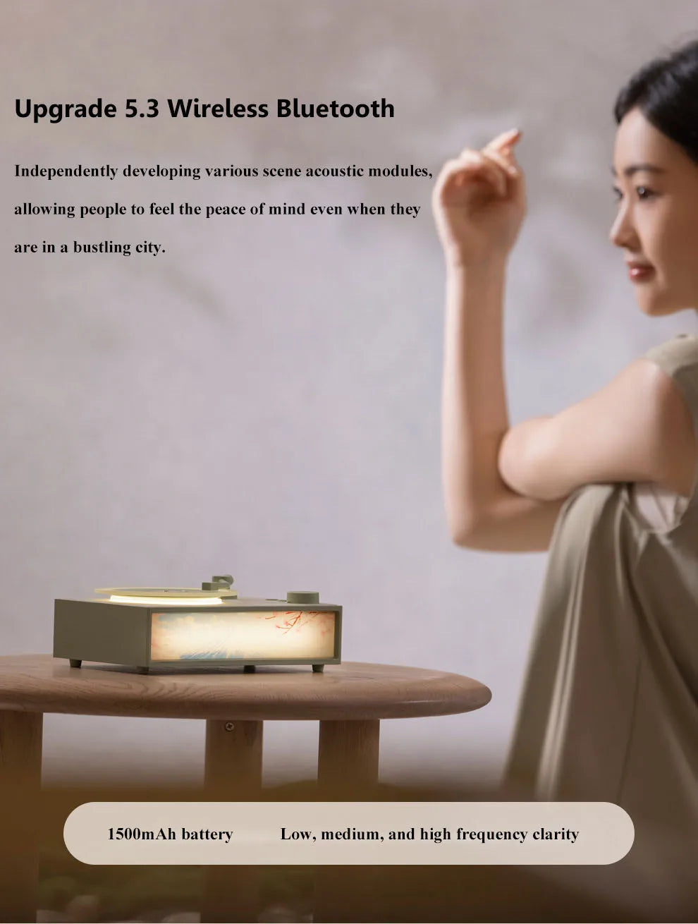Wireless Vintage Bluetooth Speaker Portable Aromatherapy Atmosphere Light Painting Surround Sound MP3 Music Player Long Enduranc