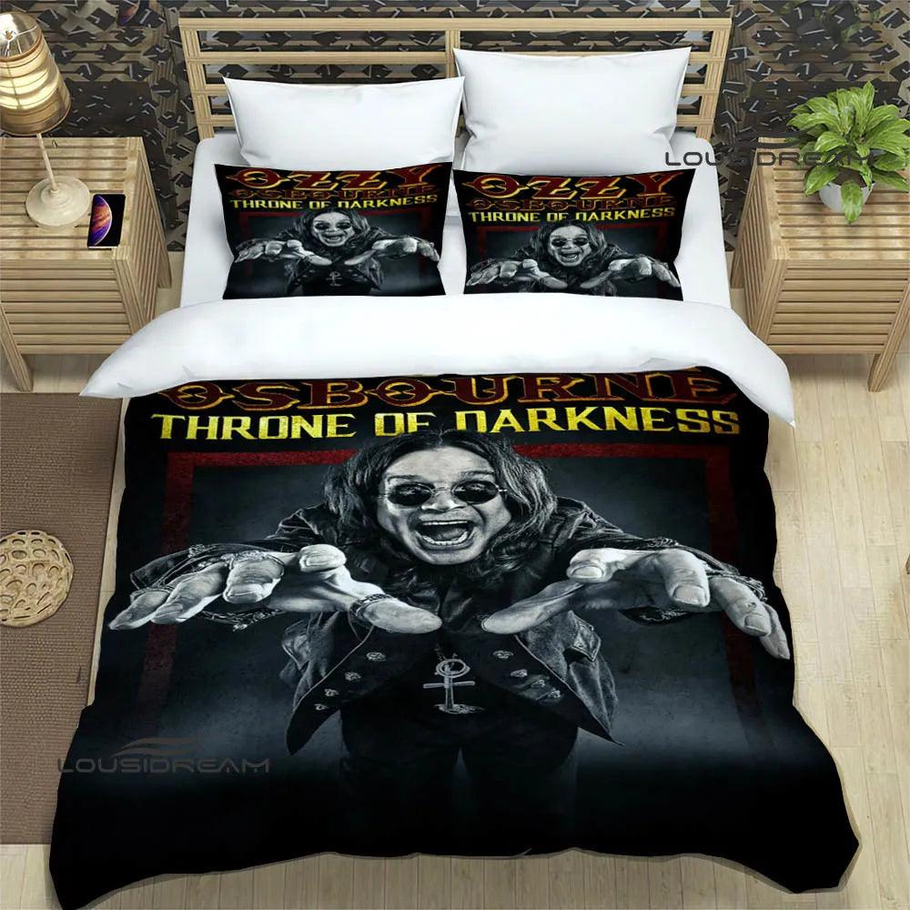 Dive into Ozzy's Dreamworld: A Retro Bedding Symphony for Headbanging Sleep - Premium bedding from Lizard Vigilante - Just $57.99! Shop now at Lizard Vigilante