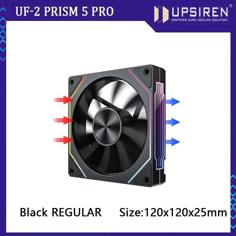 PRISM RIOT UF-2 PRO | 120mm 9-Blade ARGB Metalstorm Fan – Shred Heat, Not Riffs - Premium fan from dsers - Just $17.99! Shop now at Lizard Vigilante