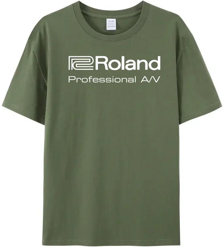 Roland Piano Print T-shirt Cool Trendy 100％ Cotton Top Tee with Cool Men's Brand - Lizard Vigilante