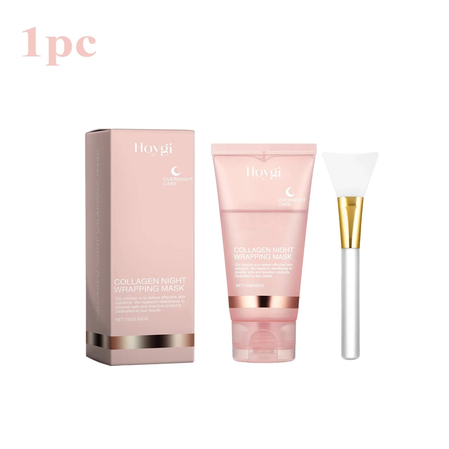 Collagen Overnight Wrapping Peel Off Facial Mask Set Korean Collagen Night Wrapping Mask Deeply Hydrates Night Care Mask Cream