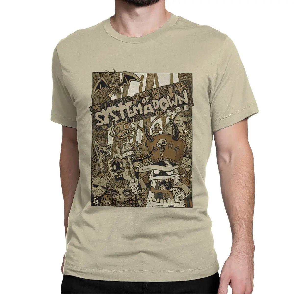 System Of A Down Unisex T-Shirt Music Vintage Cotton Tee Shirt Short Sleeve Heavy Metal T Shirt Crewneck Clothing Gift Idea - Premium  from Lizard Vigilante - Just $18.99! Shop now at Lizard Vigilante