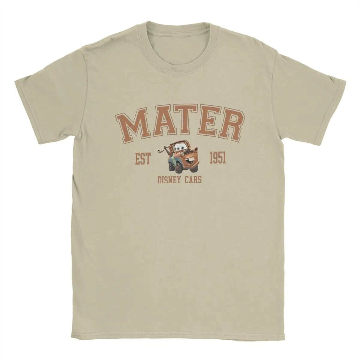 Men's Mater T-Shirts Lightning McQueen 100% Cotton Tee Clothes Novelty Brown Car Short Sleeve Round Collar Tees Plus Size Tshirt - Premium tshirt from Lizard Vigilante - Just $22.39! Shop now at Lizard Vigilante