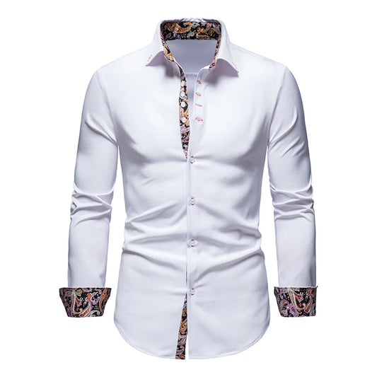 Men's Shirt with Collar White Shirts Man Long Sleeve Men's Shirts 2023 Mens Polo Shirts for Men Famous Brands
