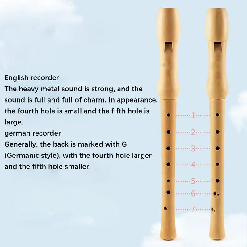 Children's Wooden Recorder Instrument - 8 Hole Fingering Flute in C Key - Premium recorder from Lizard Vigilante - Just $22.88! Shop now at Lizard Vigilante