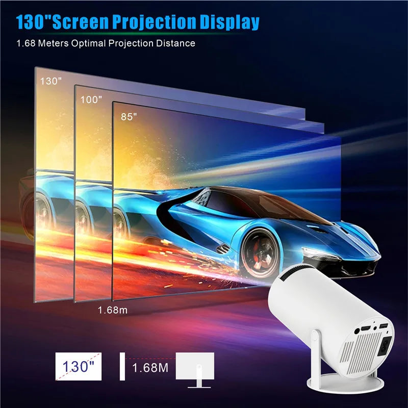 Pro Projector Video Cinema Outdoor Portable Outdoor Home HD LED 4K 720p WiFi - Premium projector from Lizard Vigilante - Just $94.99! Shop now at Lizard Vigilante