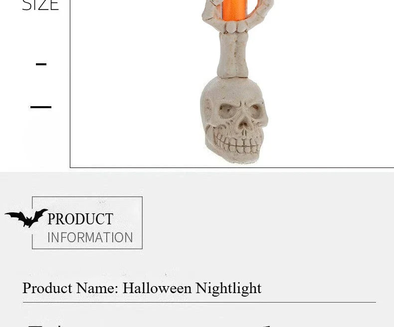 Halloween  Skull Lamp Creative Decor for Spooky Party Unique Skull Candle Lantern Halloween Decoration Spooky Lighting