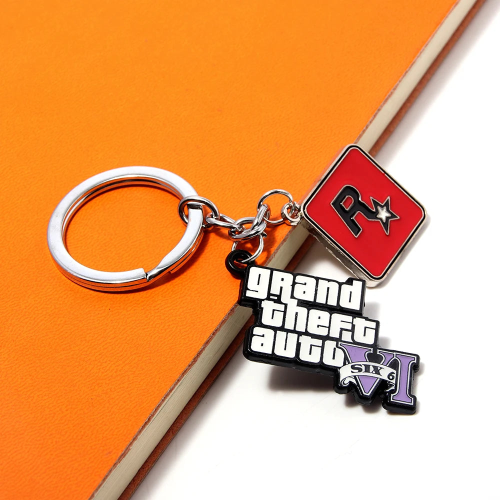 New Style Game PS4 GTA5 Keychain – Grand Theft Auto V Multi Pendant Keyring - Premium keychain from Lizard Vigilante - Just $12.99! Shop now at Lizard Vigilante