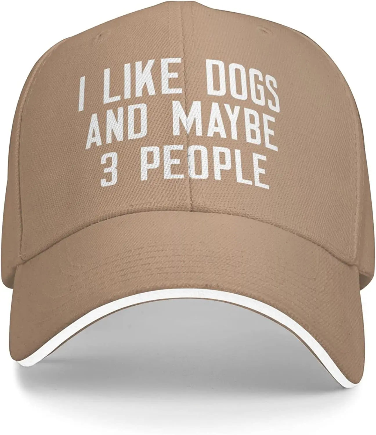 I Like Dogs and Maybe 3 People Unisex Cap Fishing Outdoor Sport Baseball Cap Sun Hat - Lizard Vigilante