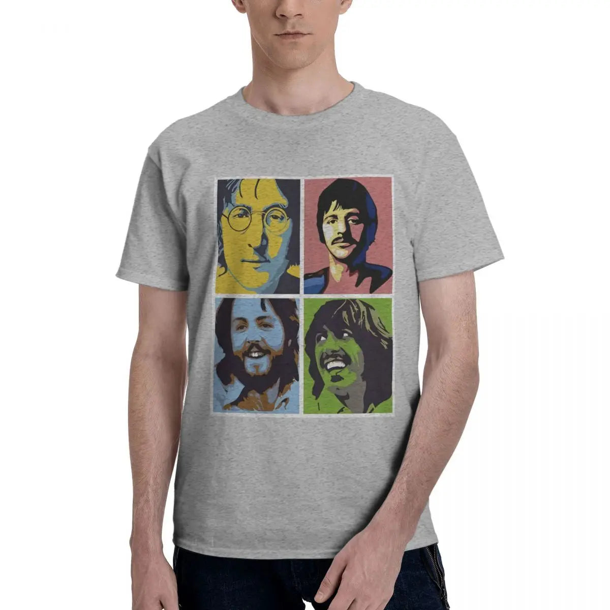 The Beatle Band Printed T-Shirt Men Fashion Casual Short Sleeve Cotton Tshirt Summer Tees - Premium t-shirt from Lizard Vigilante - Just $26.99! Shop now at Lizard Vigilante