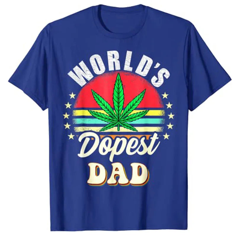 Vintage Worlds Dopest Dad Weed Cannabis Father Day T-Shirt Graphic Tee Tops Smoking Lover Apparel Gifts - Premium T-Shirt from dsers - Just $23.88! Shop now at Lizard Vigilante