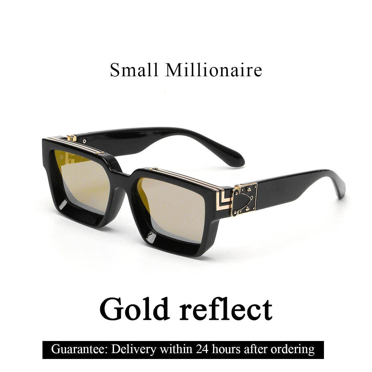 Ruiao Retro Black Millionaire Shades | Bold Designer Sunglasses for Men & Women - Premium shades from Lizard Vigilante - Just $23.88! Shop now at Lizard Vigilante