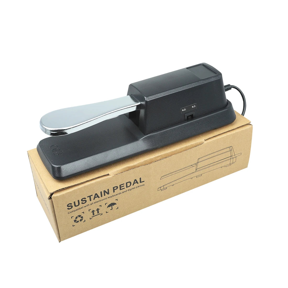 Universal Sustain Pedal with Polarity Switch for MIDI Keyboard Synth Digital Pianos Electronic Drum Electric Piano - Premium  from Lizard Vigilante - Just $22.99! Shop now at Lizard Vigilante