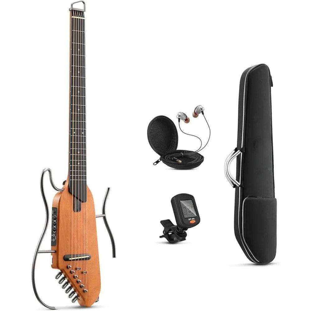 Donner HUSH Portable Electric Guitar Ultra-Light and Quiet Performance, Mahogany Body with Removable Frames, Gig Bag,Accessories - Premium Electric Guitar from Lizard Vigilante - Just $339.99! Shop now at Lizard Vigilante