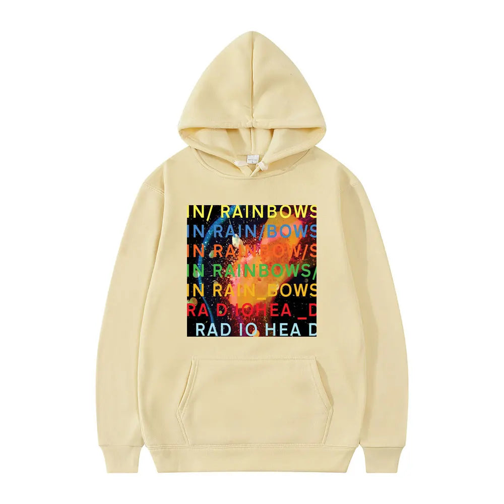 Vintage Radiohead "In Rainbows" Oversized Hoodie – Harajuku Streetwear for Men & Women - Premium Long-sleeve hoodie from Lizard Vigilante - Just $38.88! Shop now at Lizard Vigilante