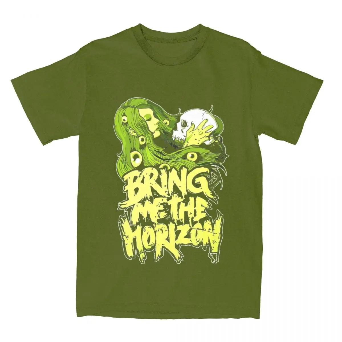 Bring the Horizon Mania: Rep BMTH in Vintage Style (Unisex) - Premium T-shirt from Lizard Vigilante - Just $23.99! Shop now at Lizard Vigilante