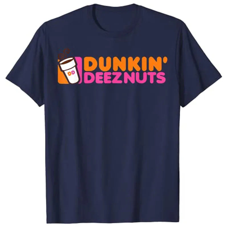 Dunkin' Deez Nuts - Dunkin Deeznuts T-Shirt Aesthetic Clothes Graphic Tee Shirts Tops - Lizard Vigilante