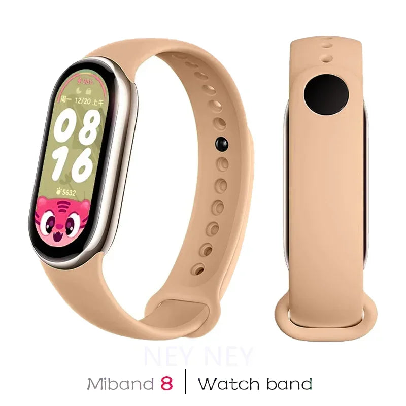 Sport Watchbands For Xiaomi Mi band 8-9 NFC Replacement miband9/8 silicone Bracelet waterproof Strap smart mi band 9 Accessories