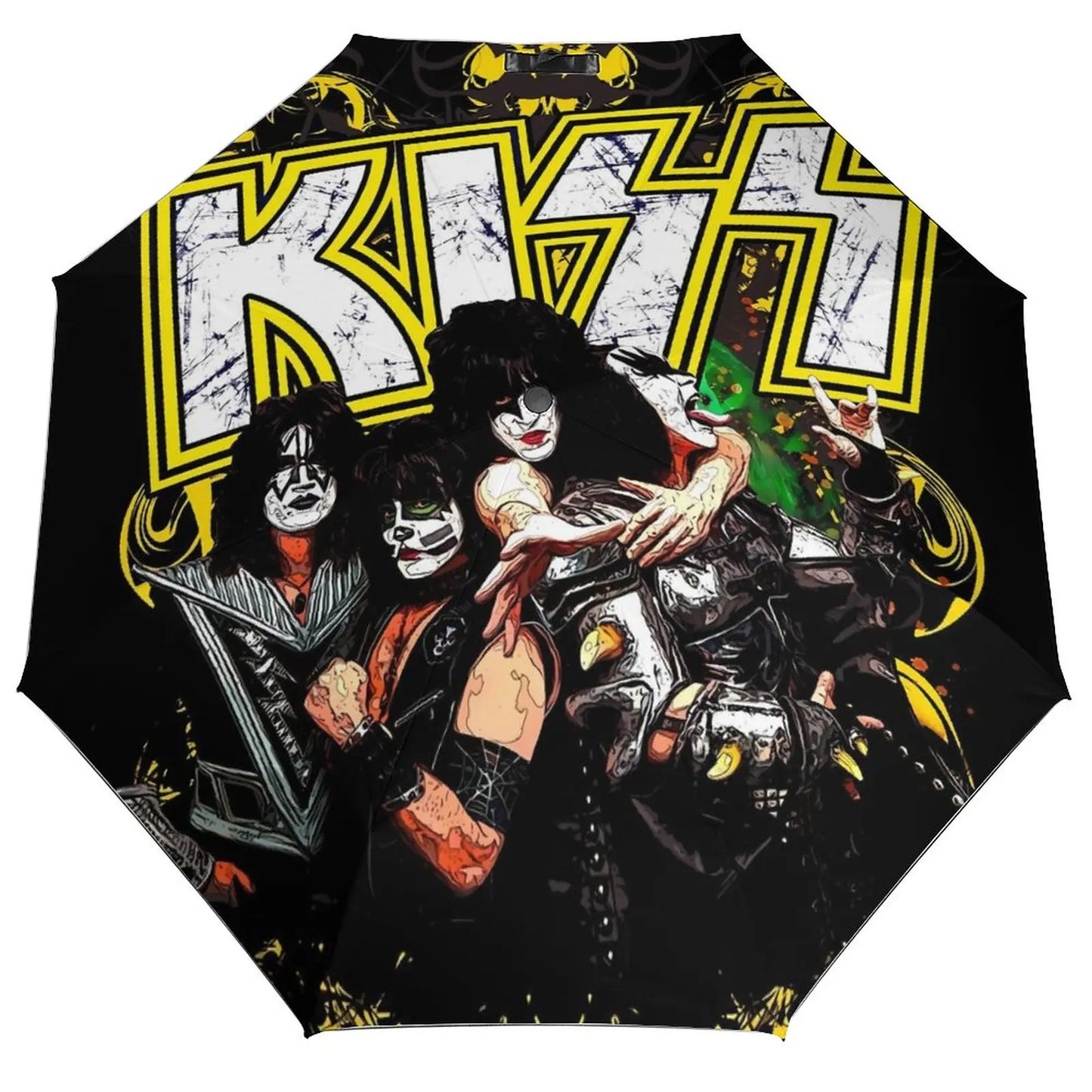 Kiss Logo Umbrella Rock Band Print Unique Windshield Sunshield Umbrella Folding Golf - Premium  from Lizard Vigilante - Just $45.99! Shop now at Lizard Vigilante