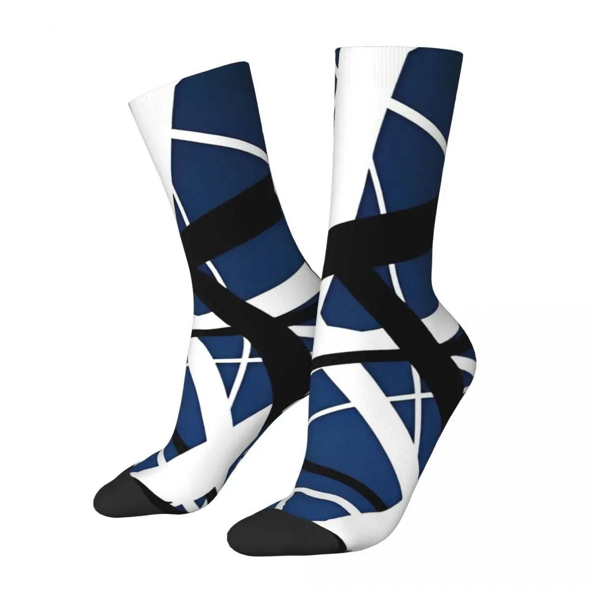 Eddie Van Halen Stripe Socks That Will Make You Feel Like a Guitar God - Premium socks from Lizard Vigilante - Just $19.84! Shop now at Lizard Vigilante