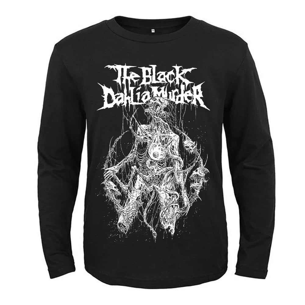 THE BLACK DAHLIA MURDER  Melodic Death Metal  Skull Print T-shirt Mens Cotton Tee-shirt Harajuku Streetwear Oversized T Shirts - Premium long sleeve tee from Lizard Vigilante - Just $27.99! Shop now at Lizard Vigilante