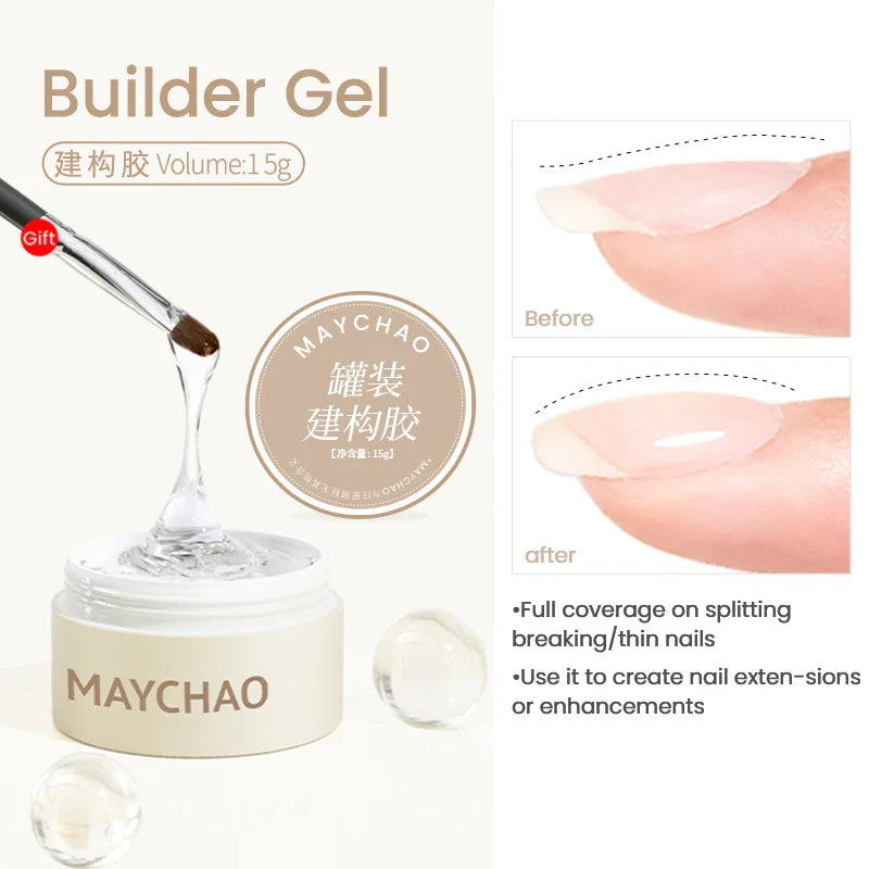 MAYCHAO 15G Nail Gel Polish Multifunctional Mixing Gel Base Coat Primer UV LED  Enhancer  Soak Off Semi Permanent Nail Art Varni